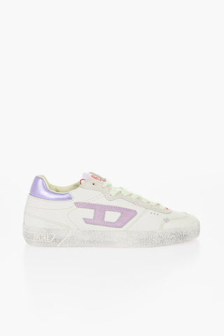 Leather S-LEROJI Low Top Sneakers with Contrasting Details
