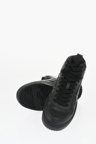 Solid Color Leather S-UKIYO V2 High-Top Sneakers