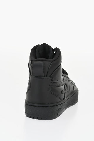 Solid Color Leather S-UKIYO V2 High-Top Sneakers