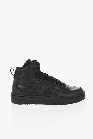 Solid Color Leather S-UKIYO V2 High-Top Sneakers