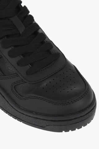 Solid Color Leather S-UKIYO V2 High-Top Sneakers