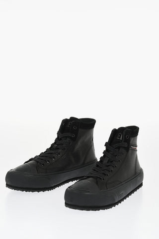 Leather S-PRINCIPIA MID X Sneakers with Platform 4cm