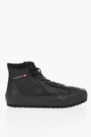 Leather S-PRINCIPIA MID X Sneakers with Platform 4cm