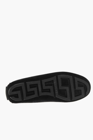 Mocassini Penny in Suede con Logo Effetto Argentato
