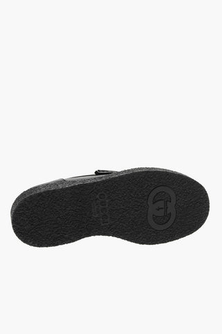 Leather Loafers with Golden Monogram