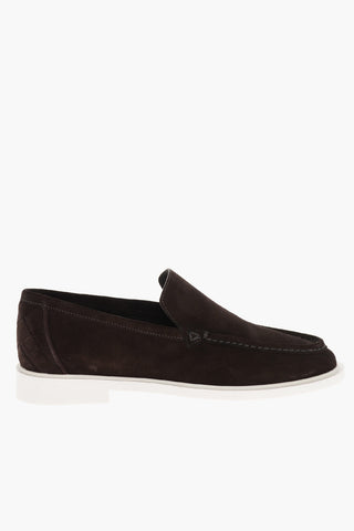 Suede Loafers with Braided Detail