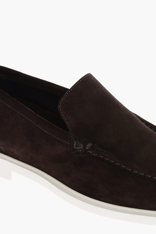 Suede Loafers with Braided Detail