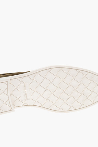 Suede Loafers with Braided Detail