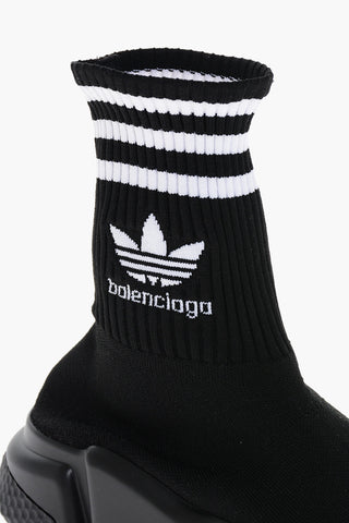 Fabric Sock High Top Sneakers with Rib Details