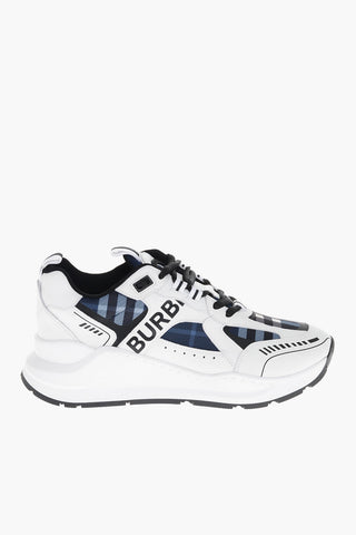 Sneakers Basse in Pelle e tessuto a Quadri