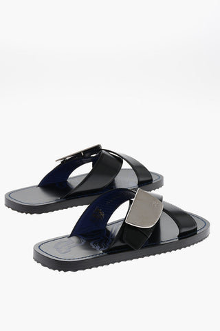 Leather Sandals with Plaque
