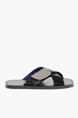 Leather Sandals with Plaque