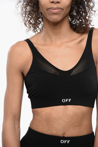 Seamless Sporty Bra with Perforated Detailing
