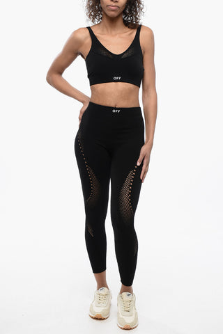 Seamless Sporty Bra with Perforated Detailing
