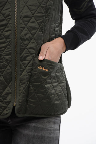 Giubbotto Trapuntato Senza Maniche Con Chiusura Zip