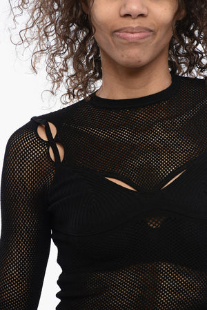 Mesh-Stricktop mit Cut-Out-Detail