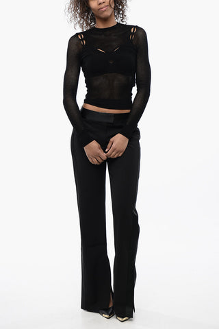 Mesh-Stricktop mit Cut-Out-Detail