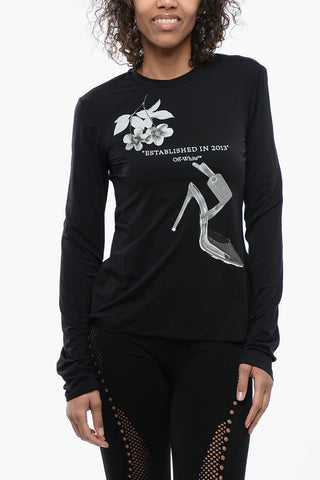 Jersey Top with XRay Graphic Print
