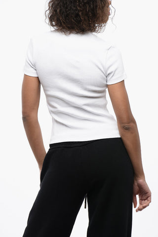 FOR EVER Ribbed Crew-neck T-Shirt