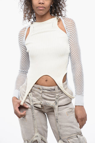 Top in Maglia Cut-Out con Design Racerback
