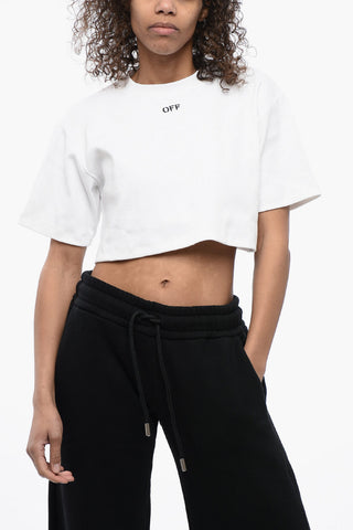 FOR EVER T-Shirt Girocollo Crop a Costine