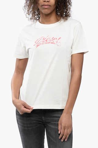 Cotton T-Shirt with Embossed Logo