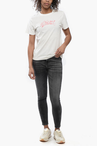 Cotton T-Shirt with Embossed Logo