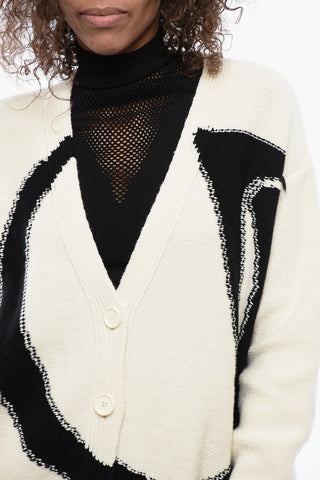 FOR EVER Asymmetrical Wool V-neck Cardigan