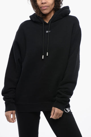 Brushed Cotton Hoodie Embroidered On The Back