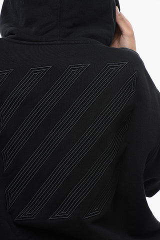 Brushed Cotton Hoodie Embroidered On The Back
