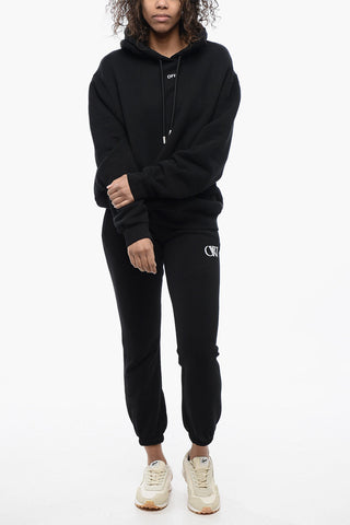 Brushed Cotton Hoodie Embroidered On The Back