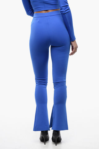 Solid-Color Leggings with Ankle Slit
