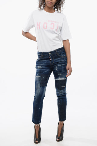 Vintage Effect Stretch Denim COOL GIRL Jeans 15cm