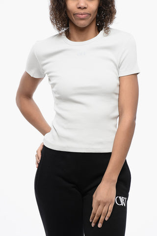 Ribbed Crew-neck T-Shirt