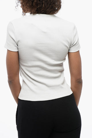 Ribbed Crew-neck T-Shirt