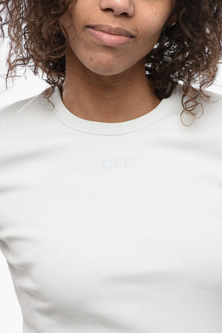 Ribbed Crew-neck T-Shirt