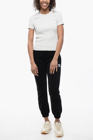 Ribbed Crew-neck T-Shirt
