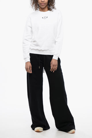 Bandana-Embroidered Brushed Cotton Crew-neck Sweatshirt
