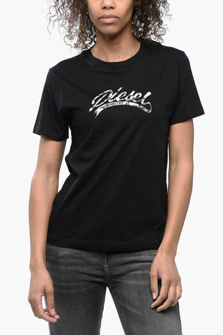 Cotton T-Shirt with Embossed Logo