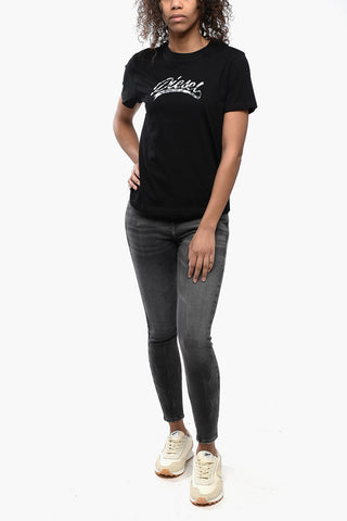 Cotton T-Shirt with Embossed Logo