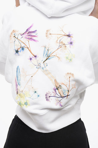 Printed Cropped Hoodie Sweatshirt