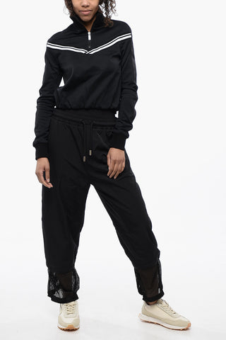 Logoed Sporty Jacket with Elastic Waist Band