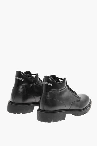 Leather Kiltie Ankle Boots