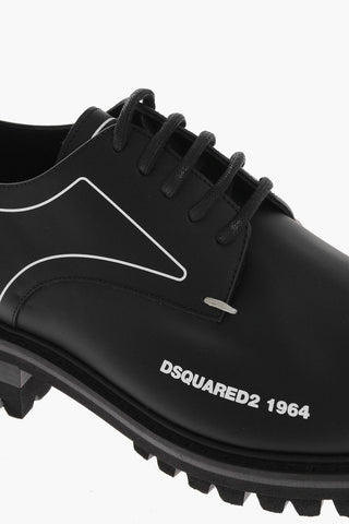 Scarpa in Pelle Allacciata con Suola Carrarmata
