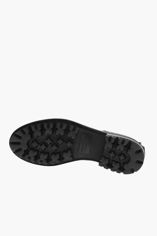 Scarpa in Pelle Allacciata con Suola Carrarmata