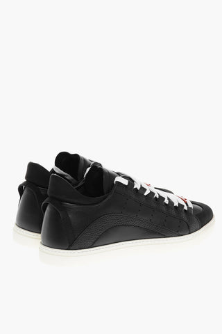 Sneakers Basse in Pelle con Desing Allacciato
