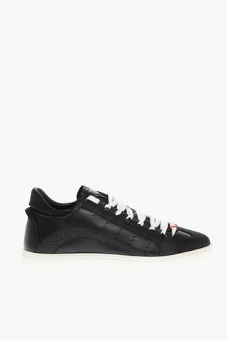 Sneakers Basse in Pelle con Desing Allacciato