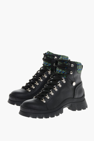 Trecking Boots with Monogram Fabbric Inserts