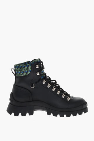Trecking Boots with Monogram Fabbric Inserts