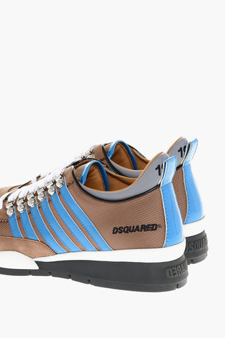 Tech Fabbric and Suede Low Sneakers with Contrasting Details